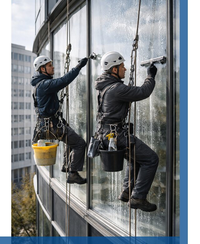 Мойка панорамных окон в Лангепасе от 354 р. заказать у ВЫСОТНИК-Лнг