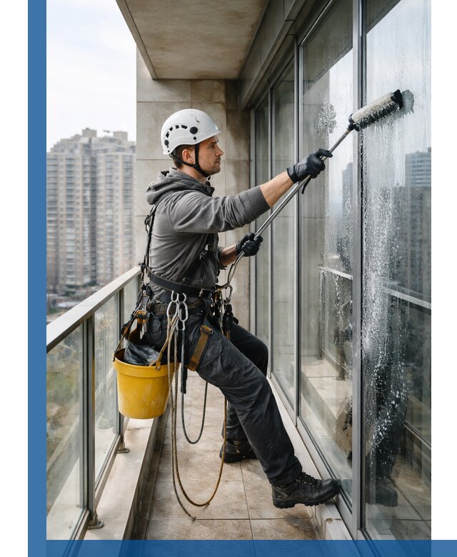 Профессиональная мойка балконного остекления в Лангепасе