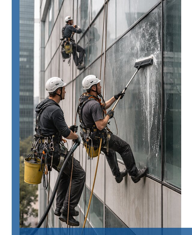 Профессиональная высотная мойка фасадов зданий в Лангепасе
