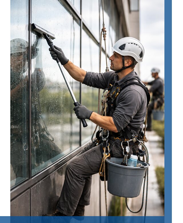 Мойка стеклянных фасадов в Лангепасе от 202 р. | ВЫСОТНИК-Лнг