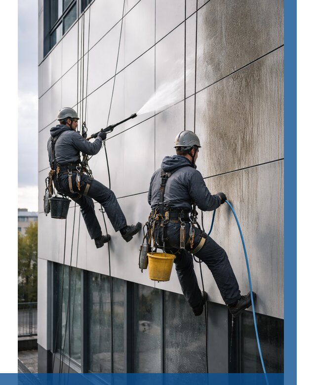 Мойка фасада из композита в Лангепасе по цене от 303 р. | ВЫСОТНИК-Лнг