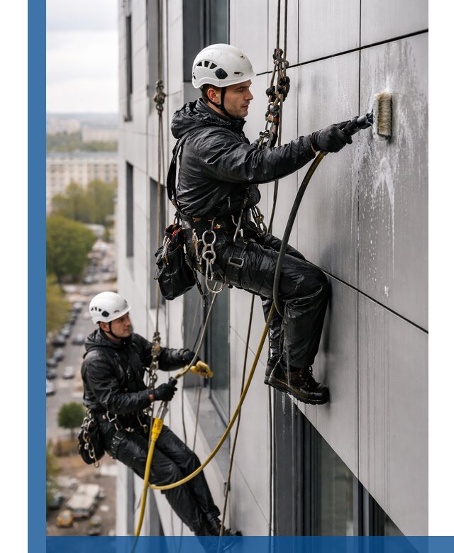 Профессиональная мойка фасада из композита в Лангепасе