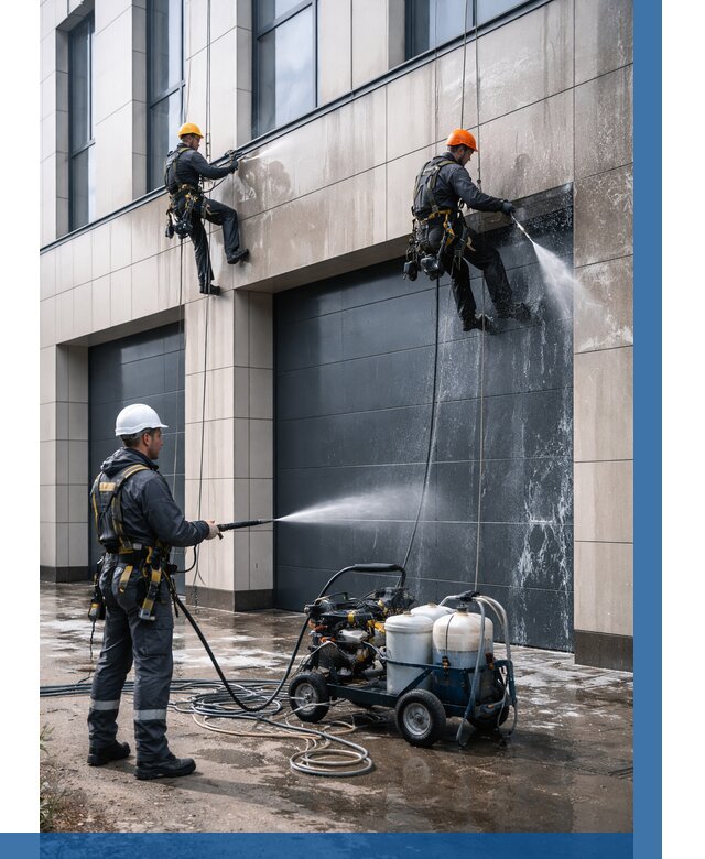 Послестроительная мойка фасада в Лангепасе от 303 р. | ВЫСОТНИК-Лнг