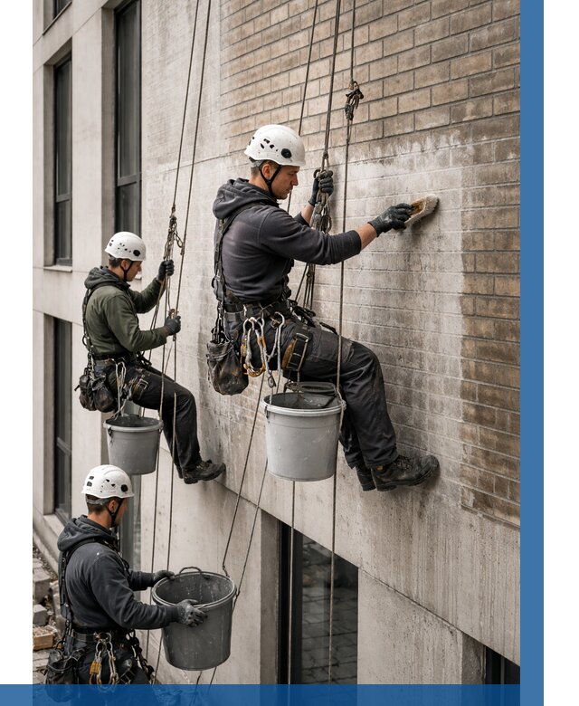 Удаление высолов с фасада в Лангепасе от 253 р. | ВЫСОТНИК-Лнг