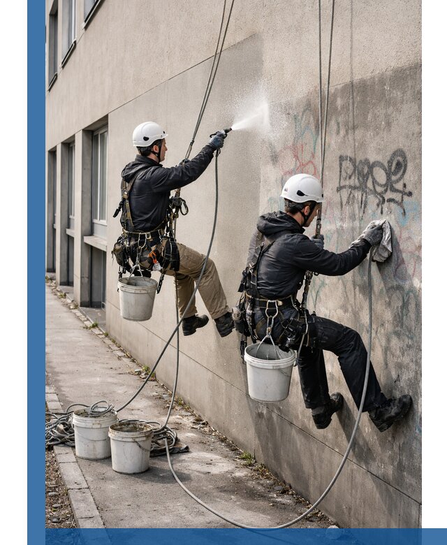 Антиграффити покрытие фасада с защитой от надписей в Лангепасе