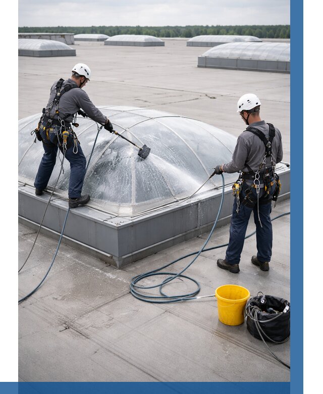 Мойка зенитных фонарей в Лангепасе, заказать от 4545 р. | ВЫСОТНИК-Лнг