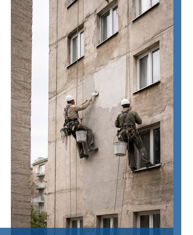 Косметический ремонт фасада в Лангепасе от 1111 р. | ВЫСОТНИК-Лнг