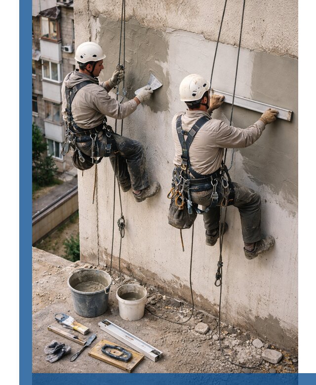 Комплексный ремонт штукатурного фасада с гарантией в Лангепасе