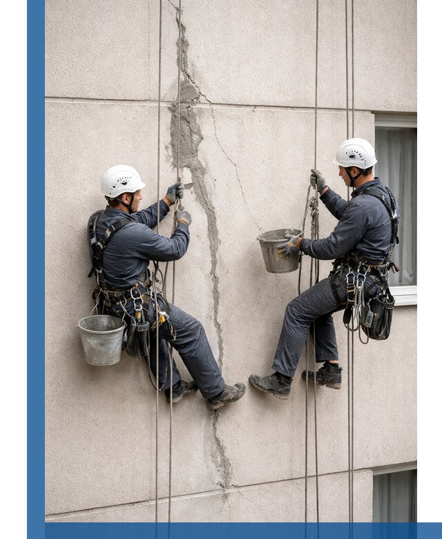 Заделка трещин на фасаде в Лангепасе с гарантийным ремонтом