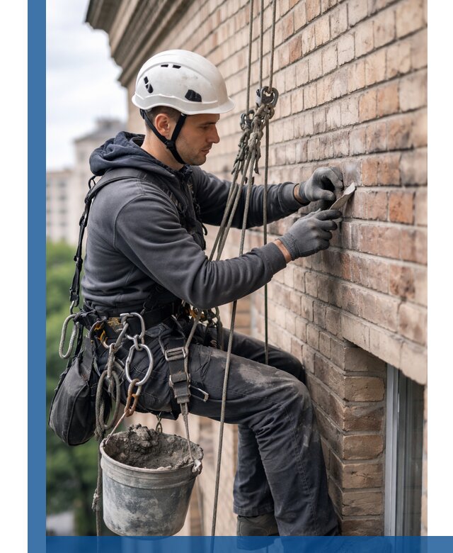 Качественный ремонт кирпичной кладки фасада в Лангепасе с гарантией