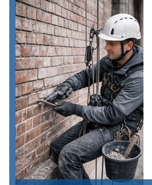 Расшивка кирпичных швов фасадов и стен, ремонт в Лангепасе