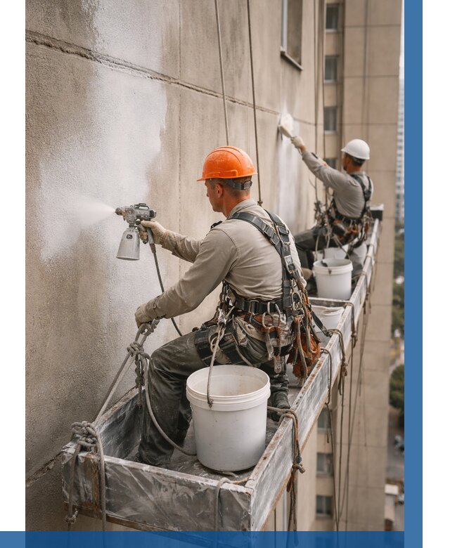 Грунтовка фасада на высоте в Лангепасе от 121 р. | ВЫСОТНИК-Лнг