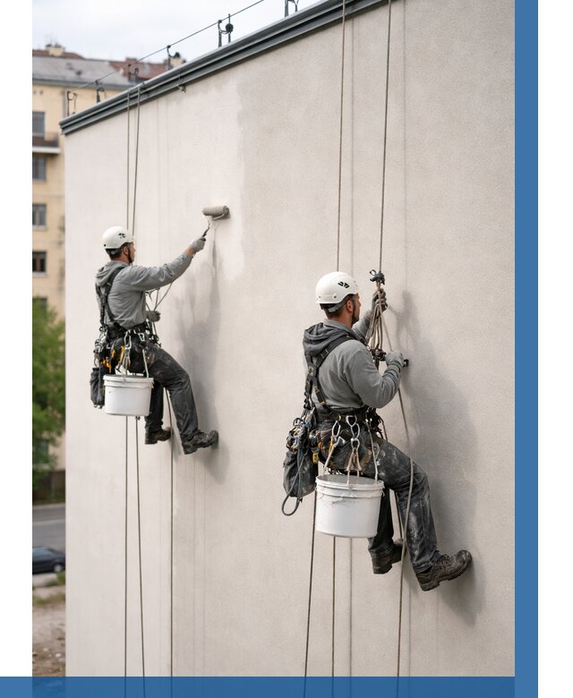 Покраска оштукатуренного фасада в Лангепасе от 323 р. | ВЫСОТНИК-Лнг