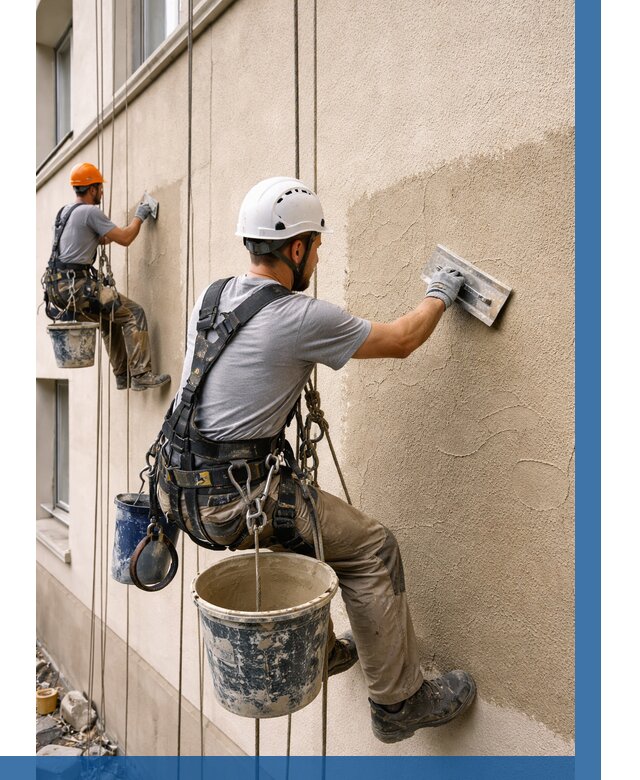 Декоративная штукатурка фасада в Лангепасе от 1212 р. | ВЫСОТНИК-Лнг