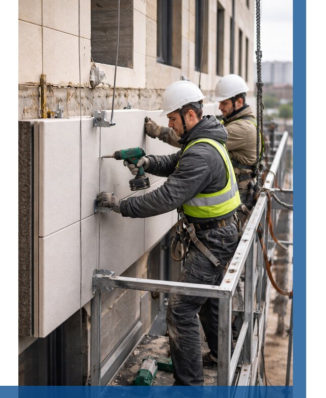 Монтаж фасадных термопанелей в Лангепасе от 1515 р. | ВЫСОТНИК-Лнг