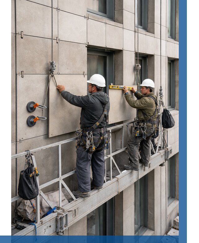 Монтаж керамогранита на фасад в Лангепасе от 2525 р. | ВЫСОТНИК-Лнг