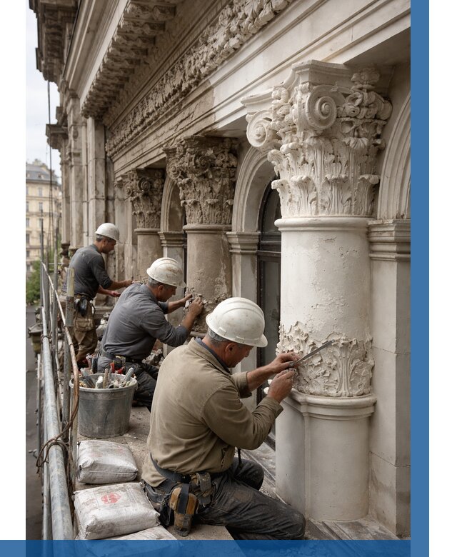 Реставрация фасадной лепнины в Лангепасе от 2525 р. | ВЫСОТНИК-Лнг