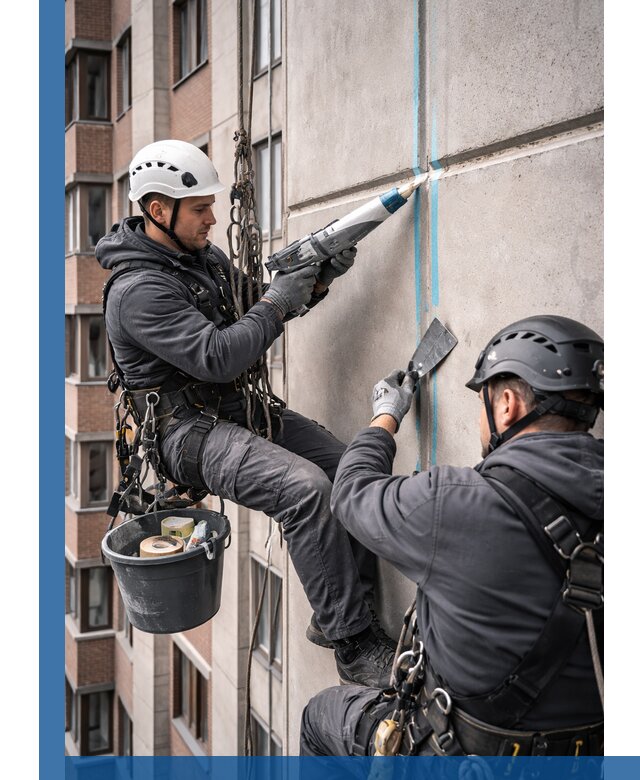 Вторичная герметизация швов фасада и кровли в Лангепасе
