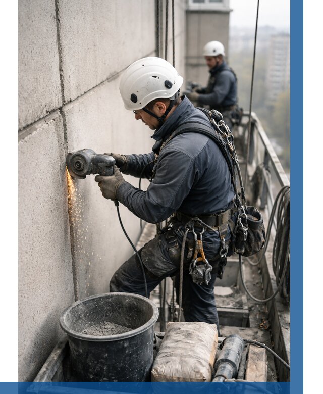 Штробление межпанельных швов в Лангепасе от 1212 р. | ВЫСОТНИК-Лнг