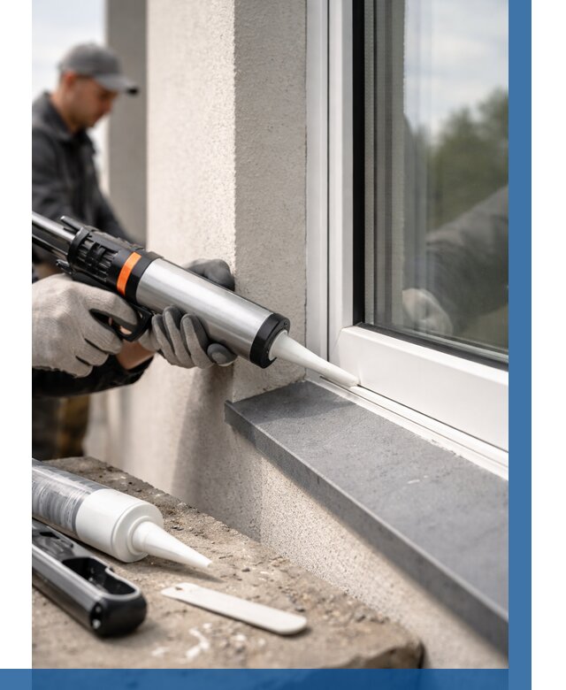 Герметизация монтажных швов окон в Лангепасе от 657 р. | ВЫСОТНИК-Лнг