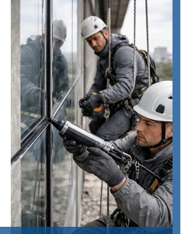 Герметизация витражных швов в Лангепасе от 657 р. | ВЫСОТНИК-Лнг