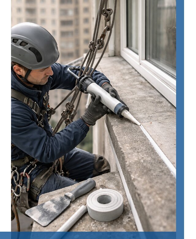 Герметизация балконного козырька в Лангепасе от 4545 р. | ВЫСОТНИК-Лнг