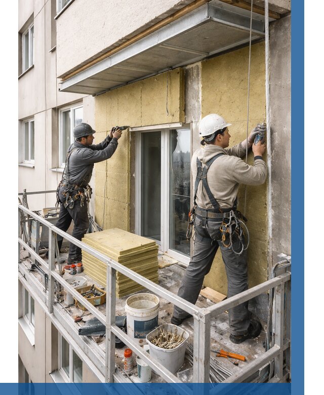 Утепление балкона снаружи в Лангепасе от 1616 р. под ключ ВЫСОТНИК-Лнг