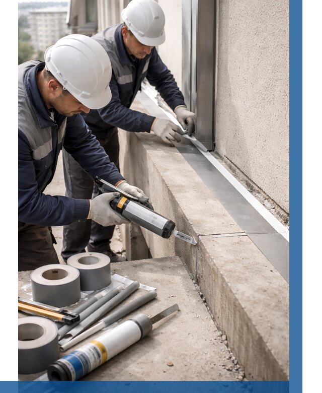 Герметизация примыкания балкона в Лангепасе от 4545 р. | ВЫСОТНИК-Лнг