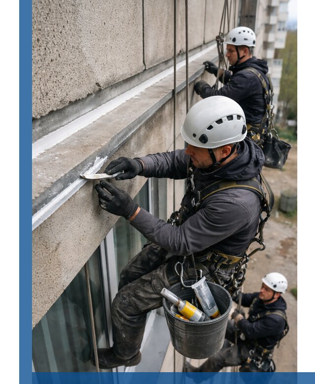 Герметизация примыкания балкона в Лангепасе под ключ с гарантией