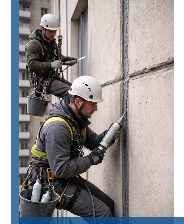 Герметизация деформационных швов фасада в Лангепасе качественно