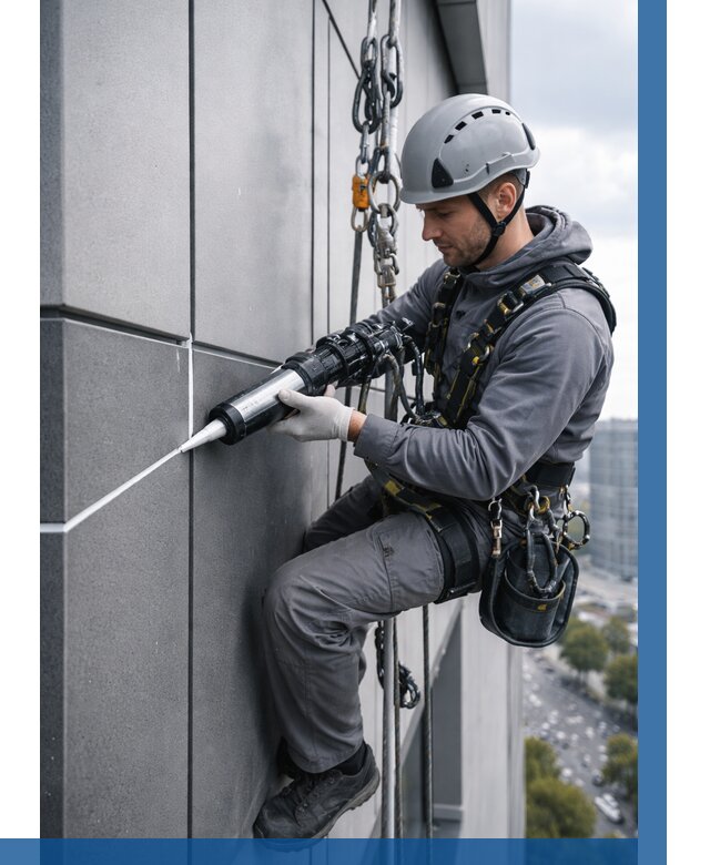 Герметизация стыков фасадных панелей в Лангепасе от 6565 р.| ВЫСОТНИК-Лнг