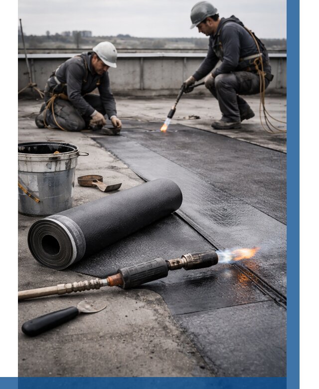 Ремонт рулонной кровли в Лангепасе от 657 р. | ВЫСОТНИК-Лнг