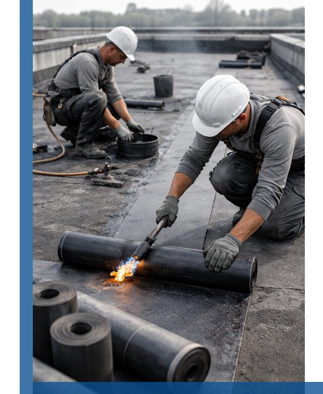 Ремонт рулонной кровли в Лангепасе герметизация и восстановление