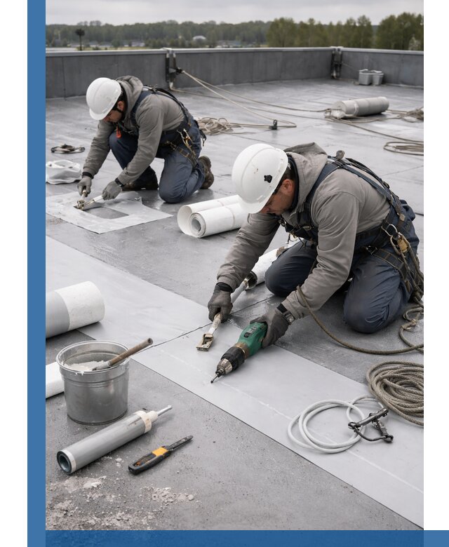 Ремонт мембранной кровли в Лангепасе качественно и с гарантией