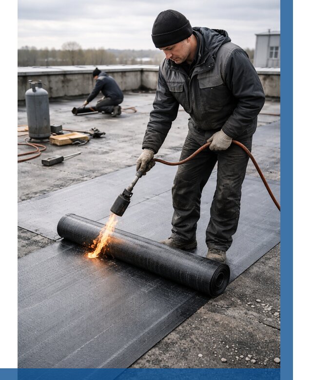 Ремонт наплавляемой кровли в Лангепасе от 707 р. | ВЫСОТНИК-Лнг