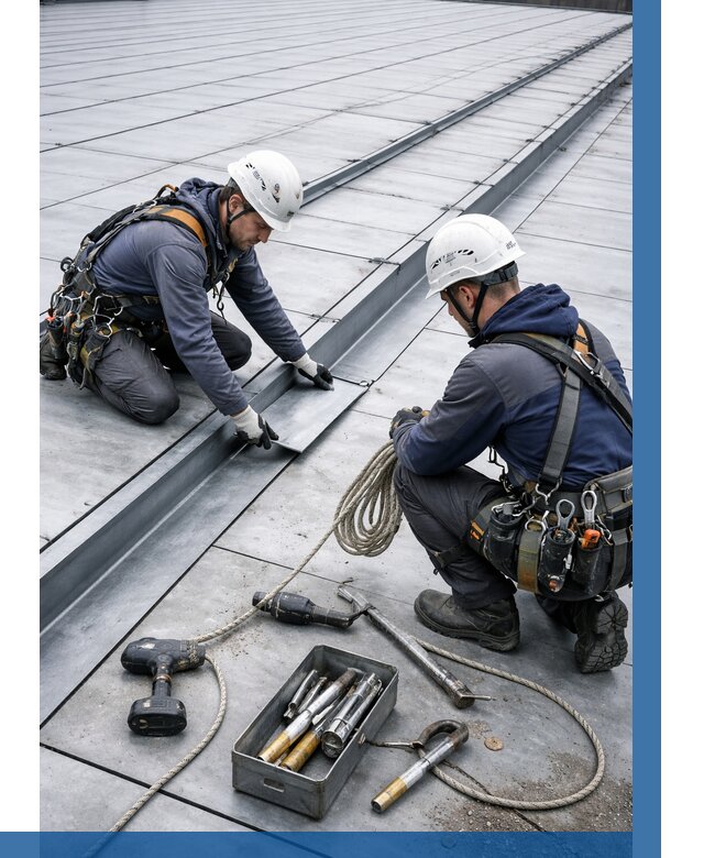 Ремонт фальцевой кровли в Лангепасе от 707 р. | ВЫСОТНИК-Лнг