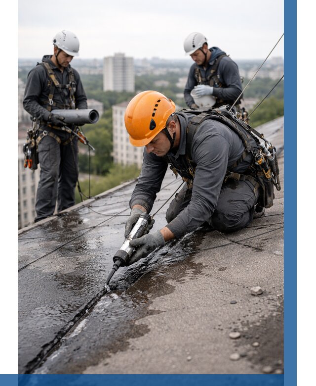 Устранение протечек кровли в Лангепасе от 12120 р. | ВЫСОТНИК-Лнг