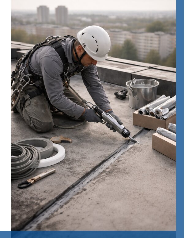 Герметизация швов кровли в Лангепасе от 455 р./м2 | ВЫСОТНИК-Лнг