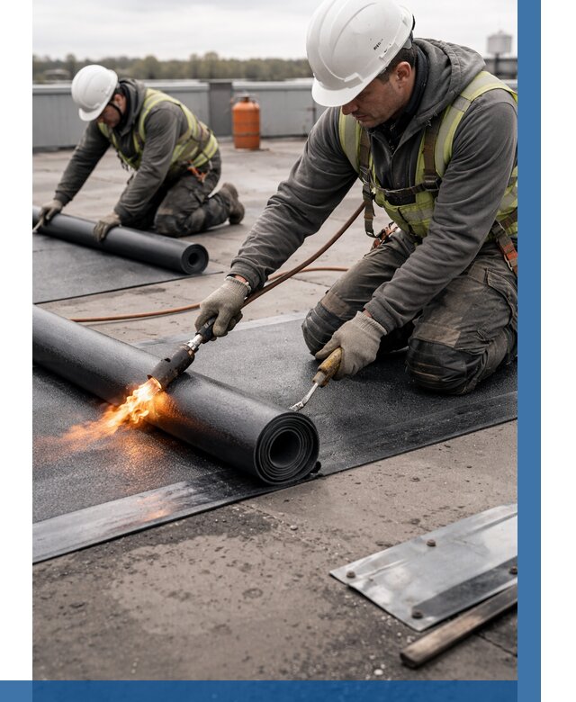 Монтаж наплавляемой кровли в Лангепасе от 859 р. — ВЫСОТНИК-Лнг