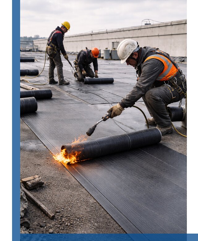 Монтаж наплавляемой кровли в Лангепасе профессионально