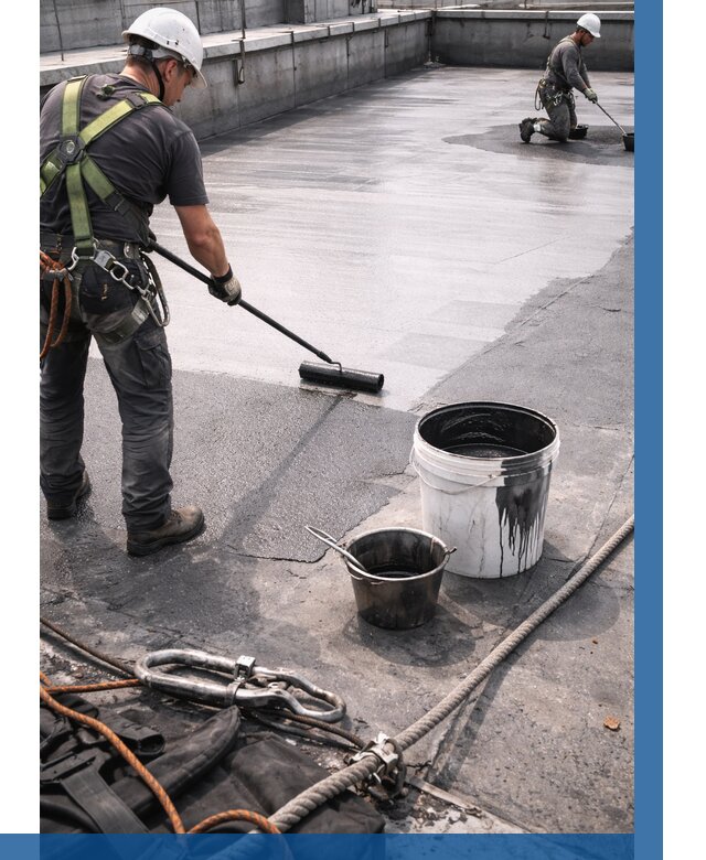 Гидроизоляция кровли жидкой резиной в Лангепасе от 505 р. | ВЫСОТНИК-Лнг