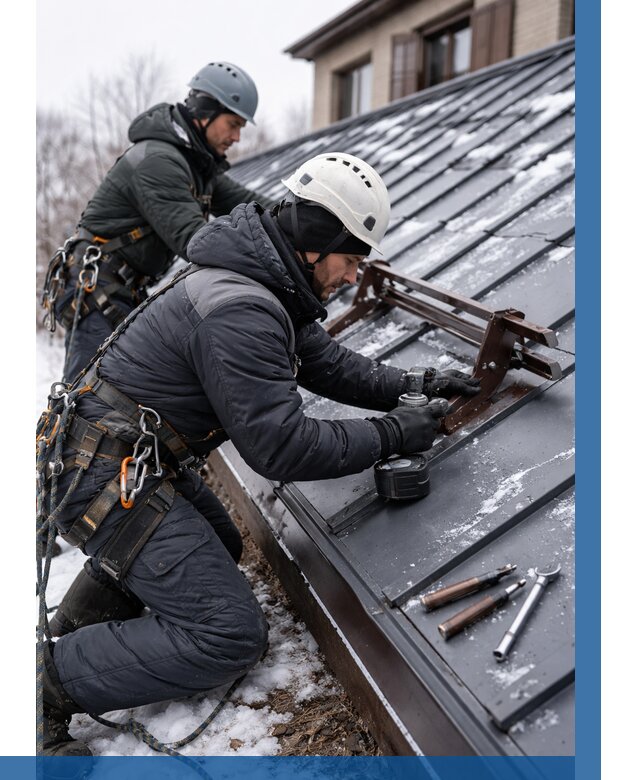 Монтаж снегозадержателей в Лангепасе от 455 р. | ВЫСОТНИК-Лнг