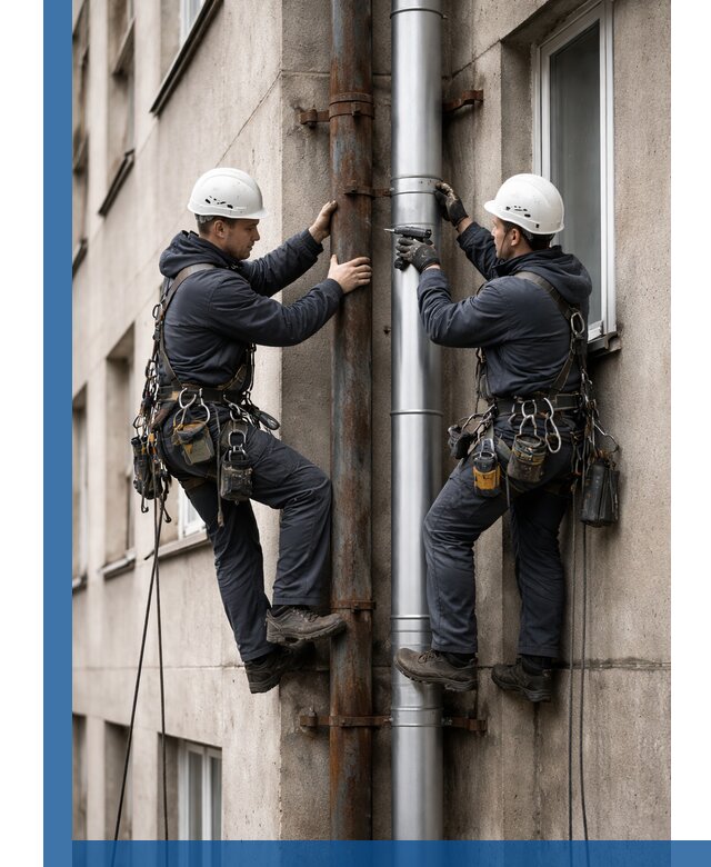 Замена водосточных труб в Лангепасе: монтаж и демонтаж под ключ