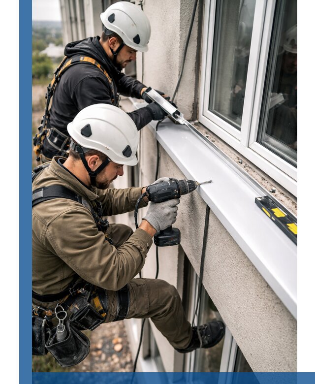 Профессиональный монтаж оконных отливов и отведения воды в Лангепасе