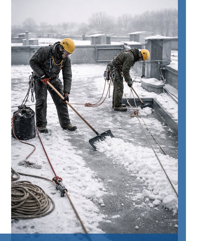 Очистка крыши от снега в Лангепасе от 7575 р. | ВЫСОТНИК-Лнг