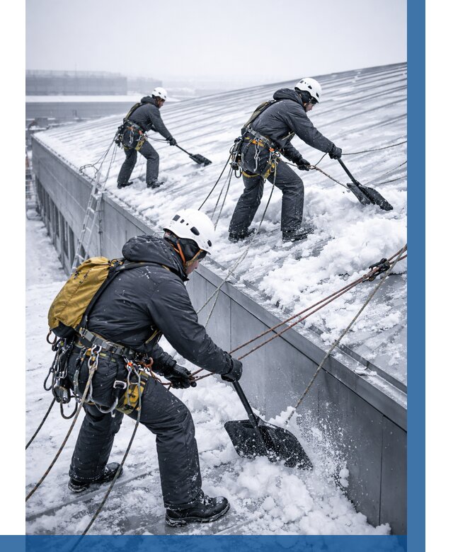 Очистка навесов от снега в Лангепасе от 4545 р. | ВЫСОТНИК-Лнг