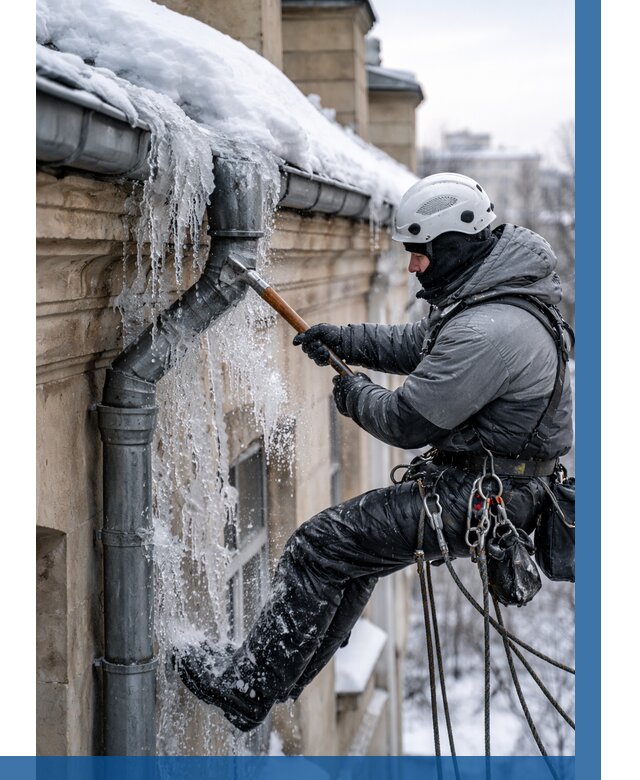 Очистка водостоков от льда в Лангепасе от 3535 р. | ВЫСОТНИК-Лнг