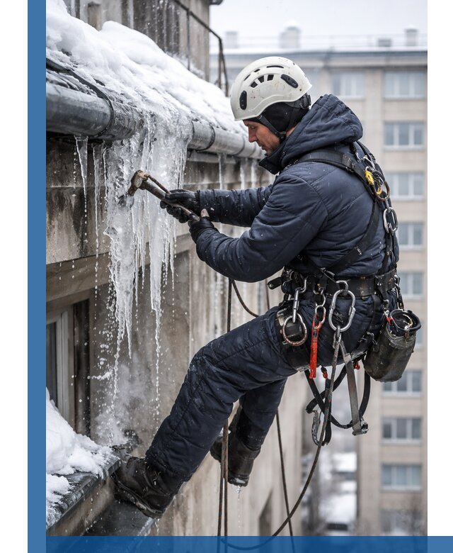 Удаление наледи и чистка водостоков в Лангепасе оперативно и безопасно