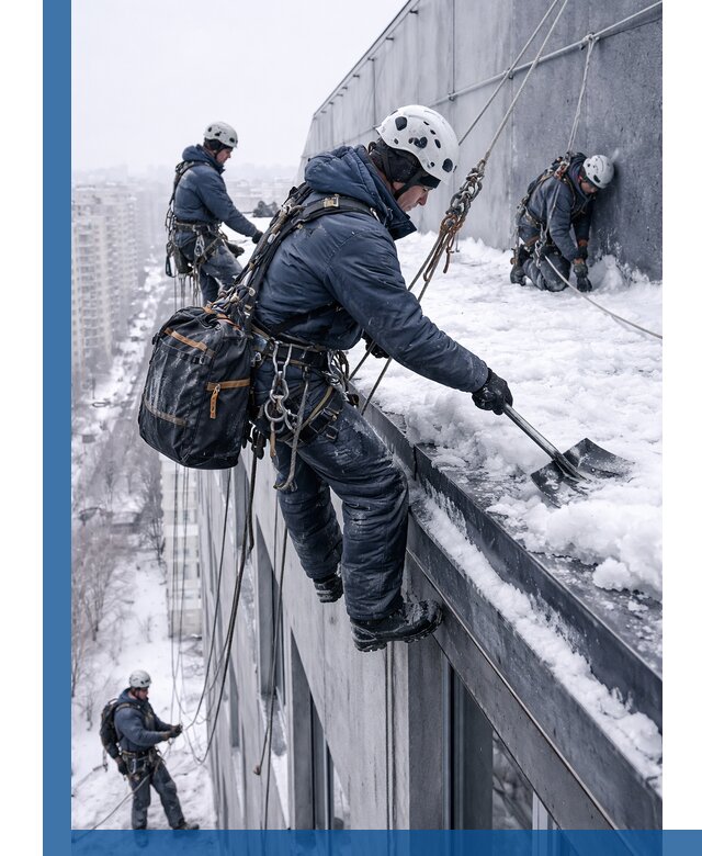 Абонентское обслуживание кровли зимой в Лангепасе регулярный уход