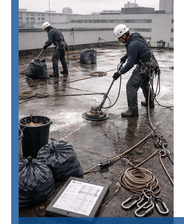 Плановая очистка кровли по графику в Лангепасе для безопасности